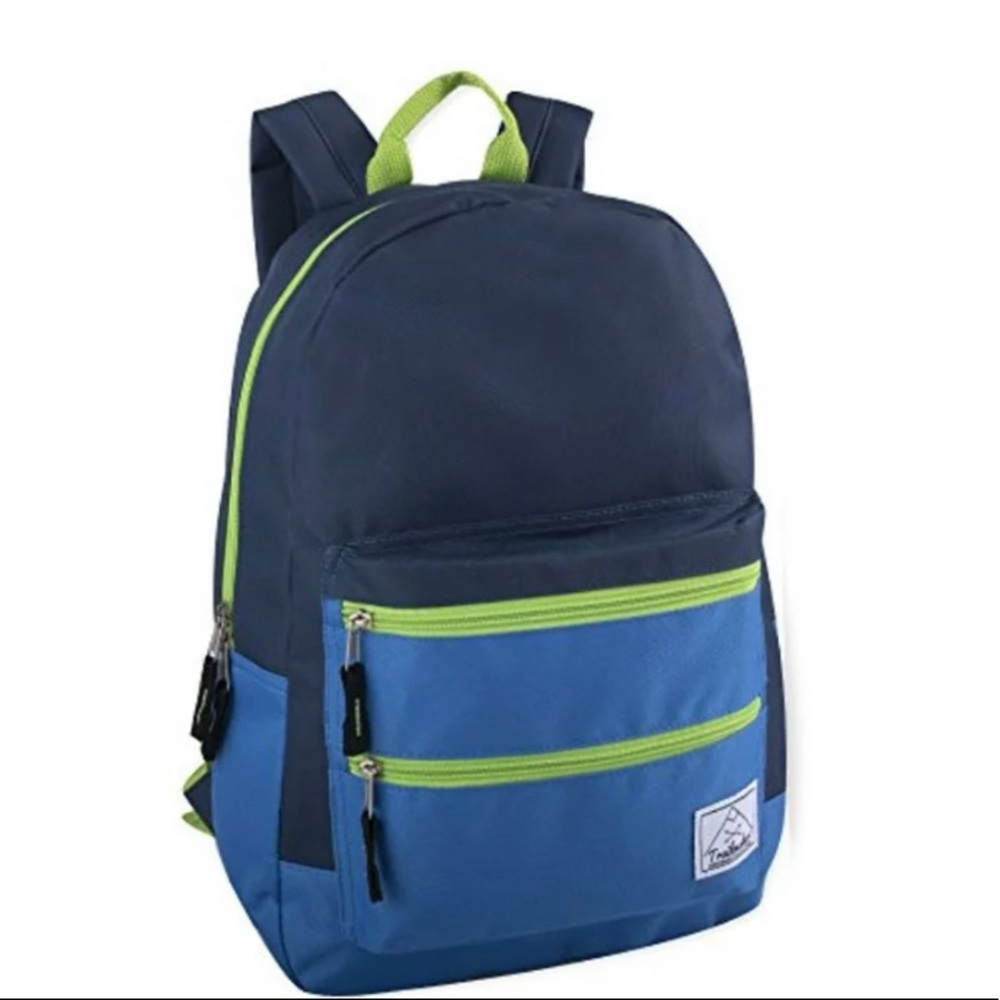 Back to school multi-color back pack with adjustable padded shoulder straps